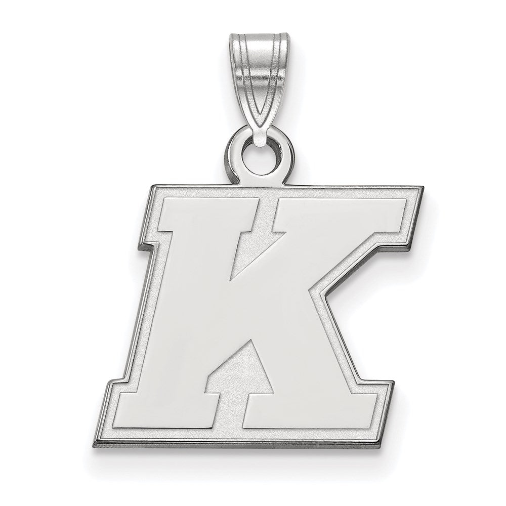 10K Weißgold Logoart Kent State University Buchstabe K Klein Anhänger