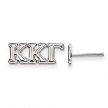 Sterlingsilber Rhodiniert Logoart Kappa Gamma Sorority Greek Buchstaben Extra Klein Ohrstecker