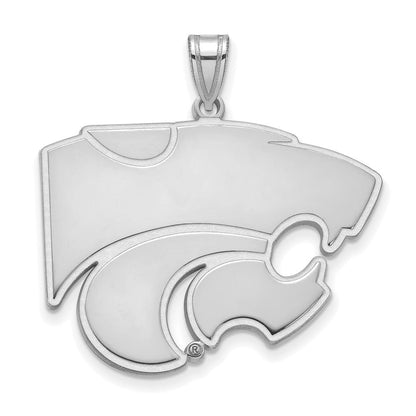 10K Weißgold Logoart Kansas State University Wildkatze Extra Groß Anhänger