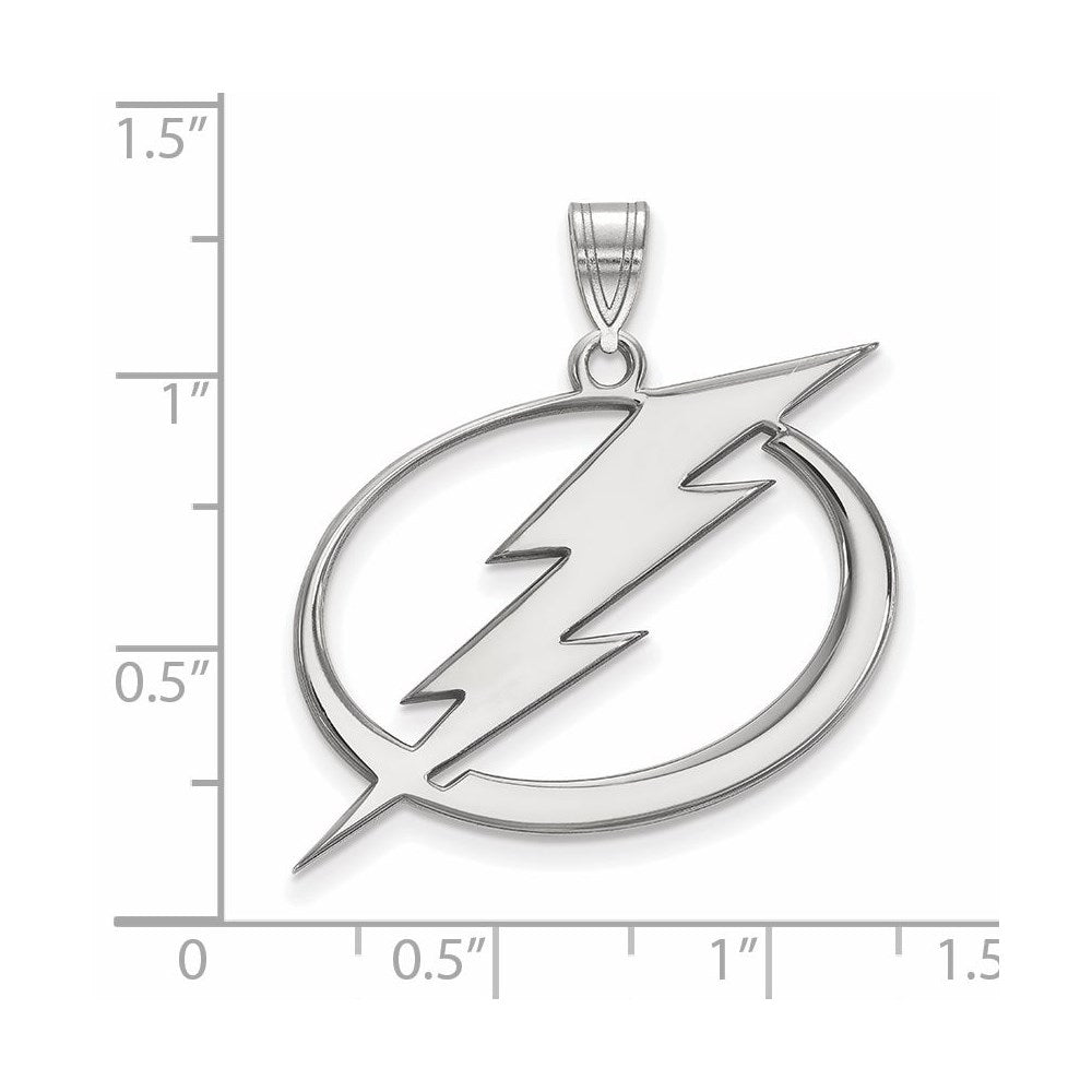 Sterlingsilber Rhodiniert Nhl Logoart Tampa Bay Blitz Extra Groß Anhänger