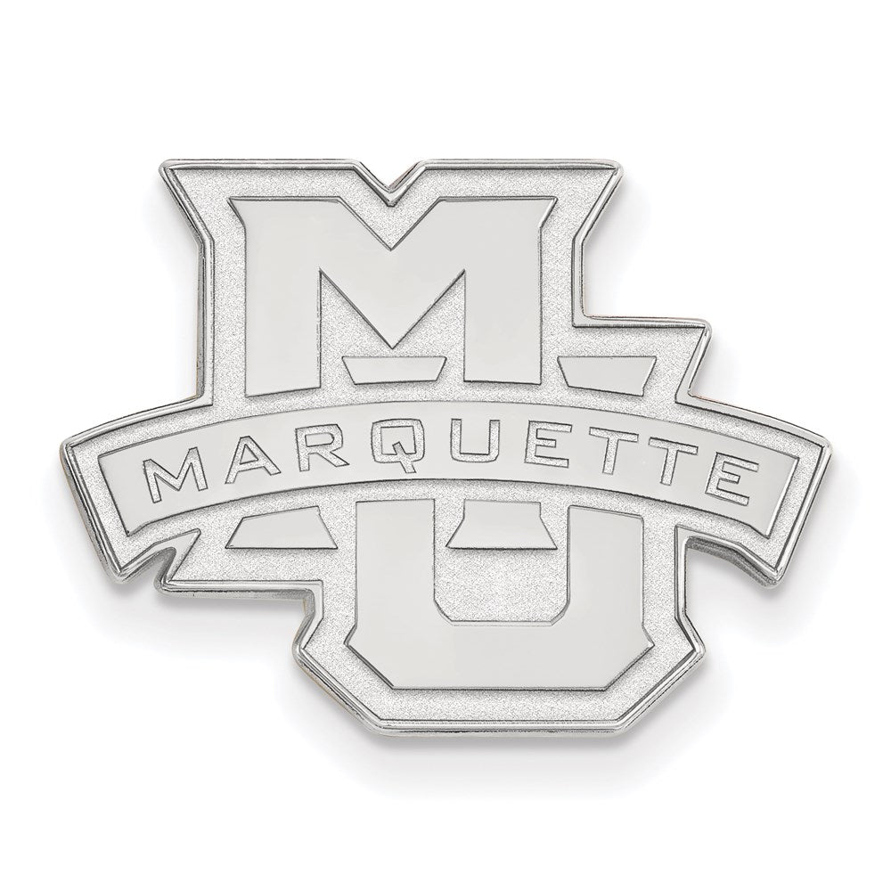 Sterlingsilber S. Rhodiniert Logoart Marquette University Schwarz Leder Wallet