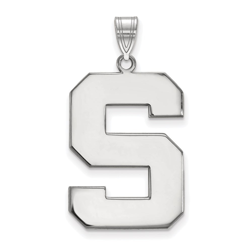 Sterlingsilber Rhodiniert Logoart Michigan State University Buchstabe S Extra Groß Anhänger