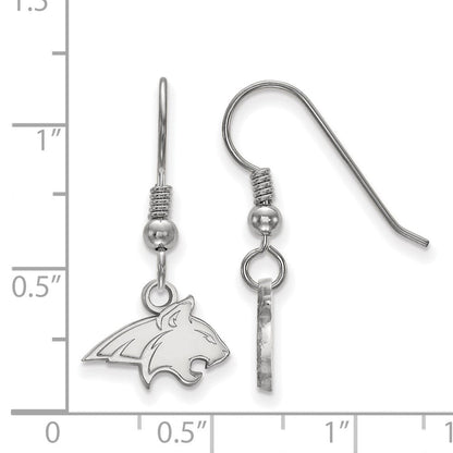 Sterlingsilber Rhodiniert Logoart Montana State University Bobcat Extra Klein Hängend Draht Ohrringe