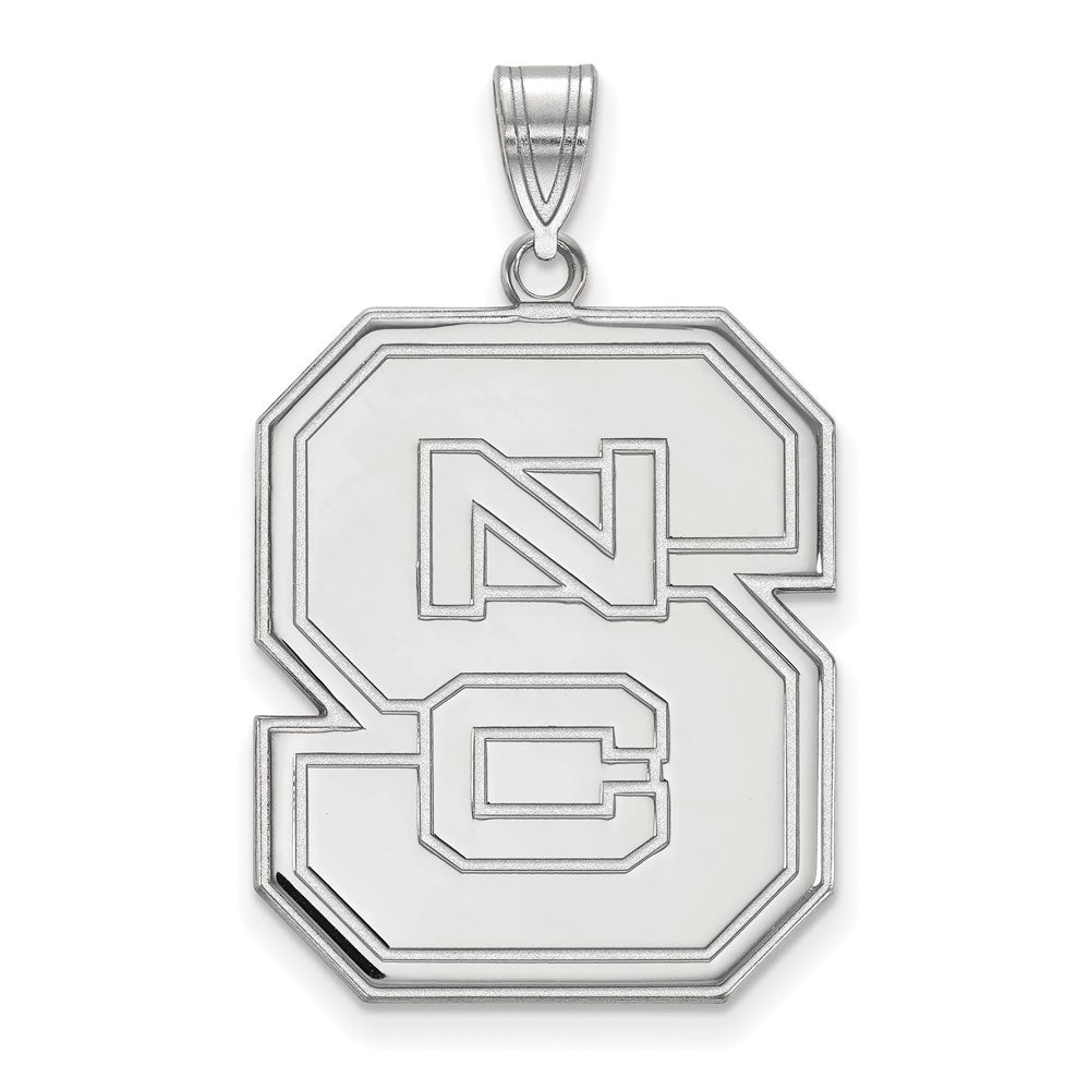 10K Weißgold Logoart North Carolina State University N C S Extra Groß Anhänger