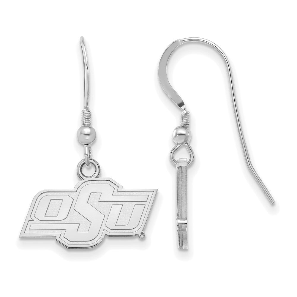 Sterlingsilber Rhodiniert Logoart Oklahoma State University O S U Extra Klein Hängend Draht Ohrringe
