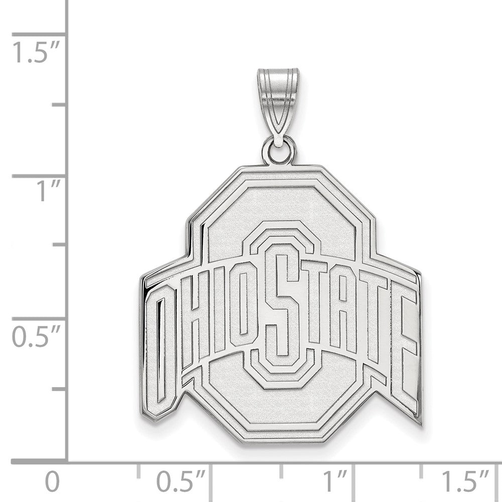 Sterlingsilber Rhodiniert Logoart The Ohio State University Extra Groß Anhänger