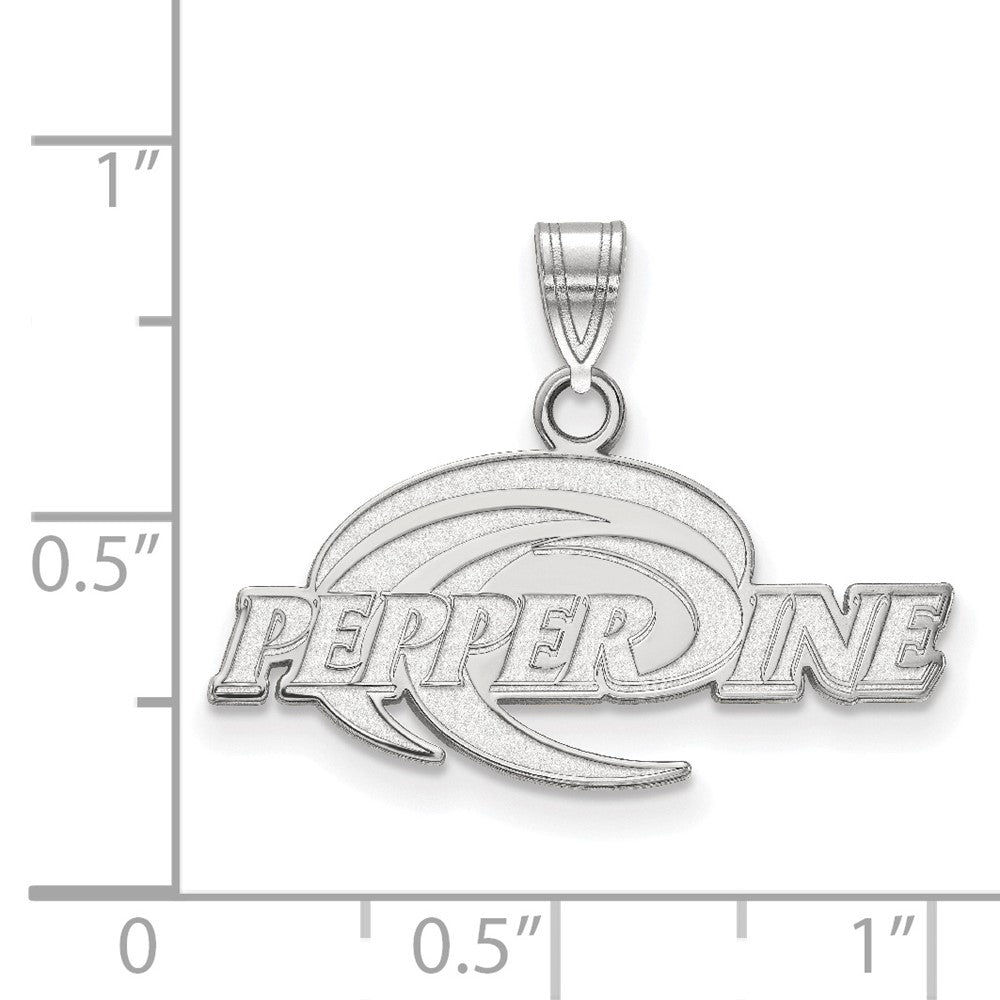 Sterlingsilber Rhodiniert Logoart Pepperdine University Mittel Anhänger