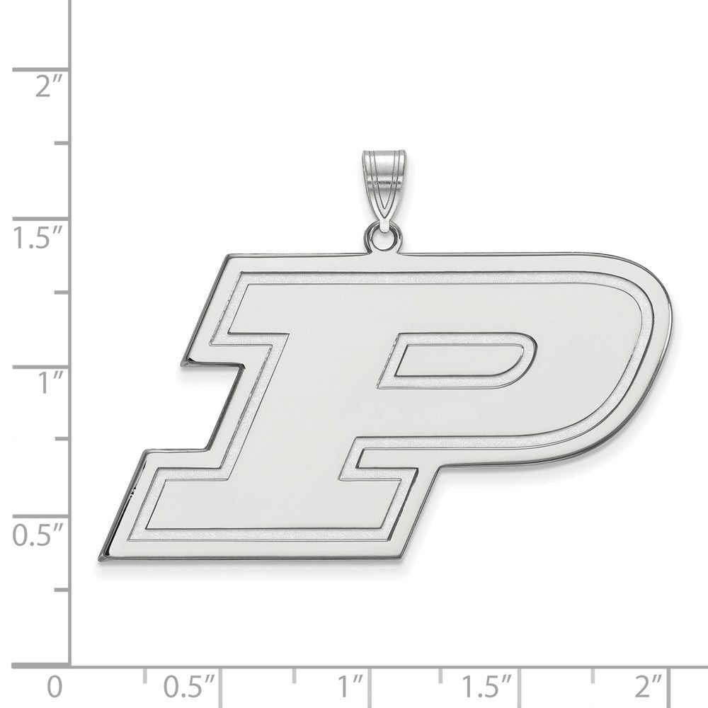 Sterlingsilber Rhodiniert Logoart Purdue University Buchstabe P Extra Groß Anhänger