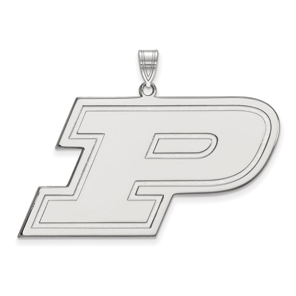 Sterlingsilber Rhodiniert Logoart Purdue University Buchstabe P Extra Groß Anhänger