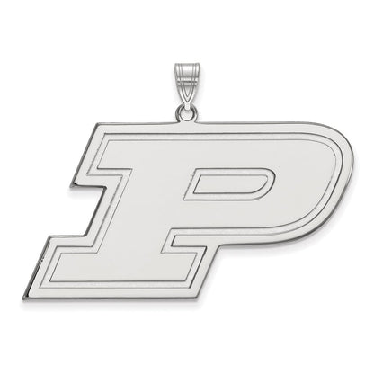 10K Weißgold Logoart Purdue University Buchstabe P Extra Groß Anhänger