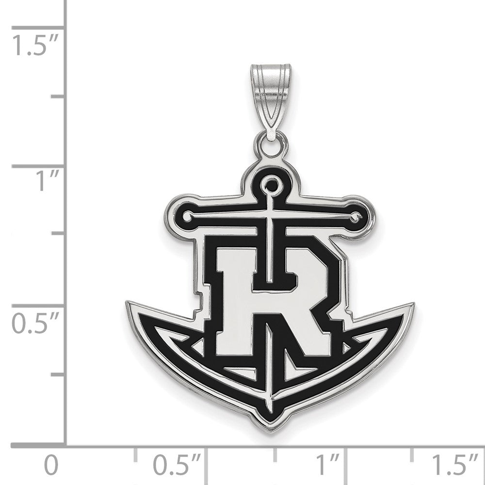 Sterlingsilber Rhodiniert Logoart Rollins College Anker Extra Groß Emailliert Anhänger