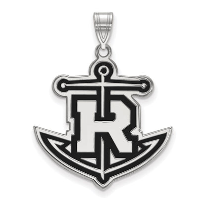 Sterlingsilber Rhodiniert Logoart Rollins College Anker Extra Groß Emailliert Anhänger