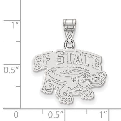 Sterlingsilber Rhodiniert Logoart San Francisco State University Mittel Anhänger