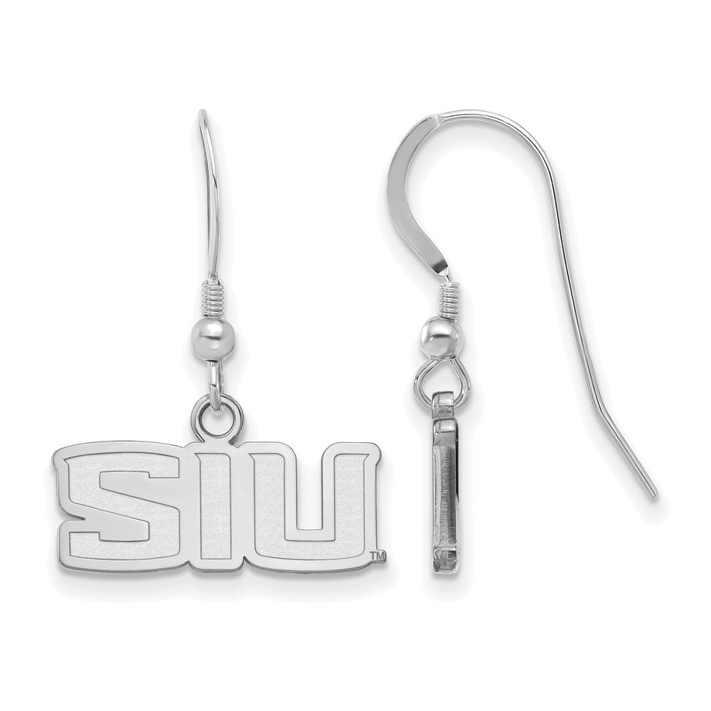 Sterlingsilber Rhodiniert Logoart Southern Illinois University S I U Extra Klein Hängend Draht Ohrringe