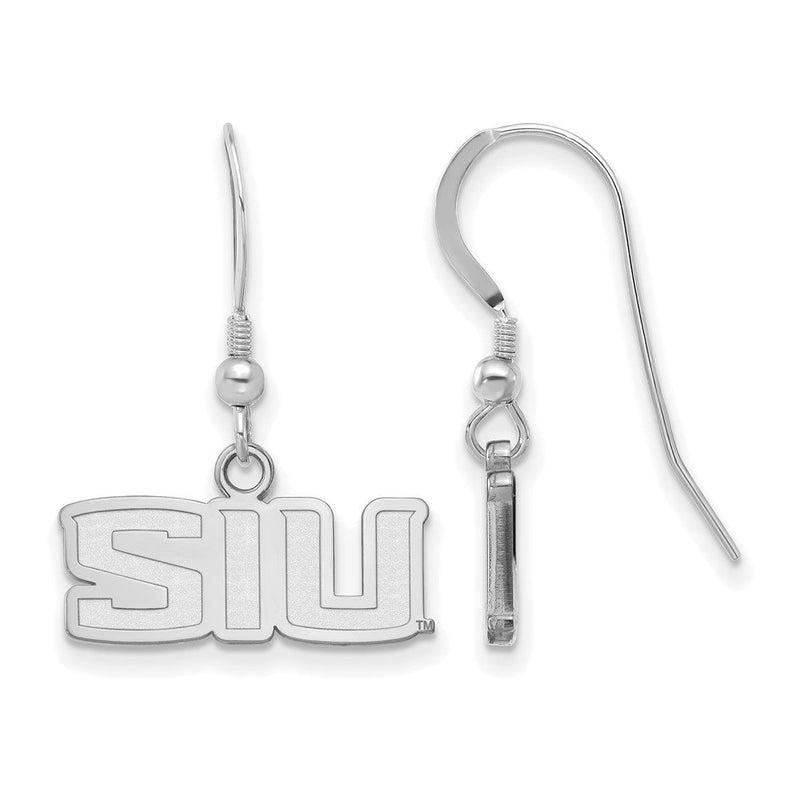 Sterlingsilber Rhodiniert Logoart Southern Illinois University S I U Extra Klein Hängend Draht Ohrringe