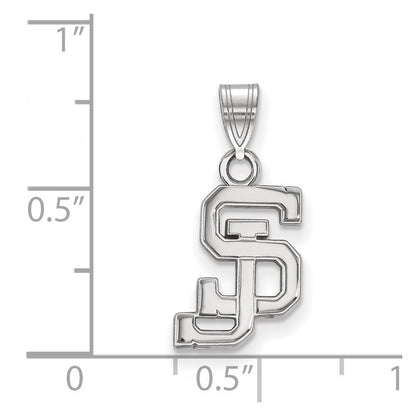 Sterlingsilber Rhodiniert Logoart San Jose State University S J Klein Anhänger