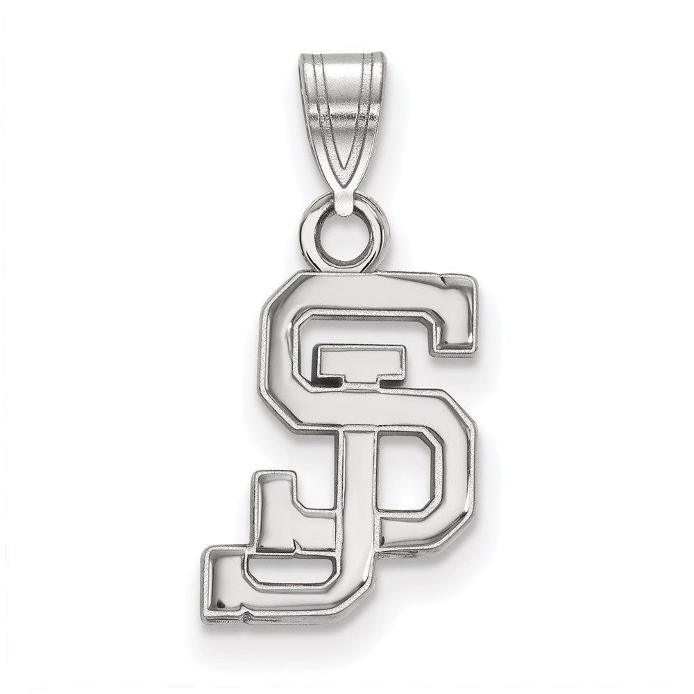 Sterlingsilber Rhodiniert Logoart San Jose State University S J Klein Anhänger