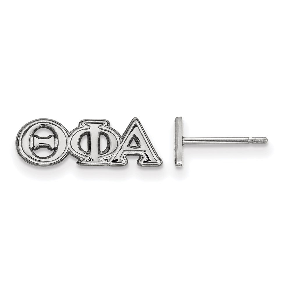Sterlingsilber Rhodiniert Logoart Theta Phi Alpha Sorority Greek Buchstaben Extra Klein Ohrstecker