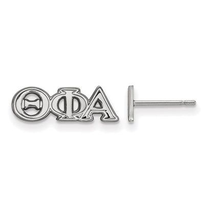 Sterlingsilber Rhodiniert Logoart Theta Phi Alpha Sorority Greek Buchstaben Extra Klein Ohrstecker