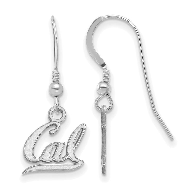 Sterlingsilber Rhodiniert Logoart University Of California Berkeley Extra Klein Hängend Draht Ohrringe
