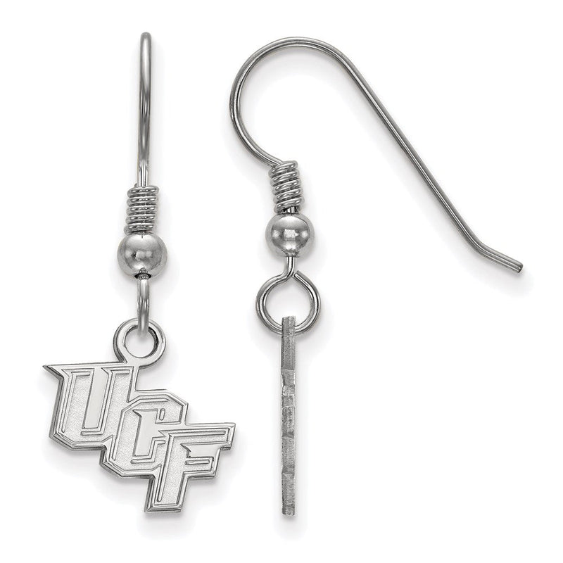 Sterlingsilber Rhodiniert Logoart University Of Central Florida U C F Extra Klein Hängend Draht Ohrringe