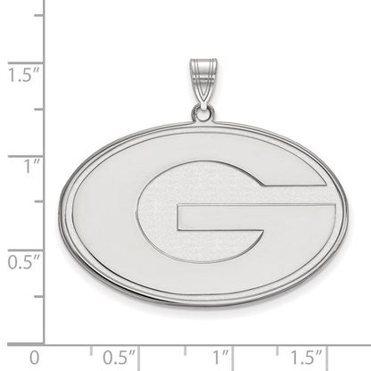 Sterlingsilber Rhodiniert Logoart University Of Georgia Buchstabe G Extra Groß Anhänger
