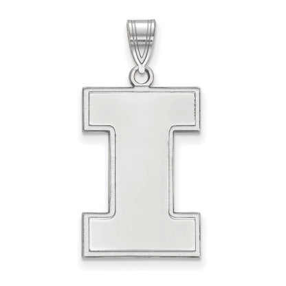Sterlingsilber Rhodiniert Logoart University Of Illinois Buchstabe I Extra Groß Anhänger