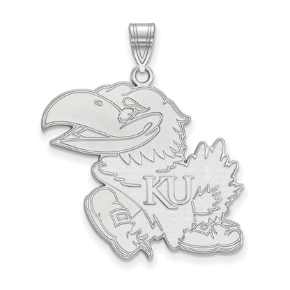 Sterlingsilber Rhodiniert Logoart University Of Kansas Jayhawk Extra Groß Anhänger