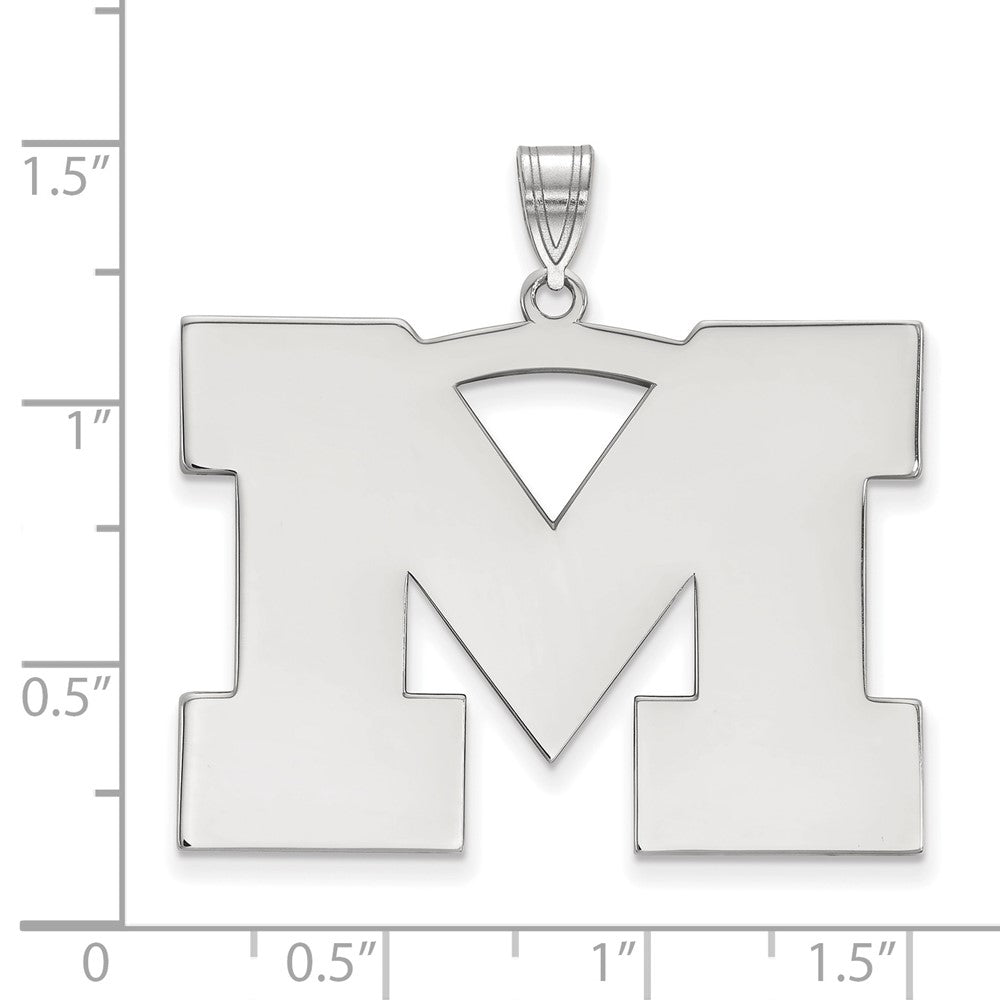Sterlingsilber Rhodiniert Logoart University Of Michigan Buchstabe M Extra Groß Anhänger