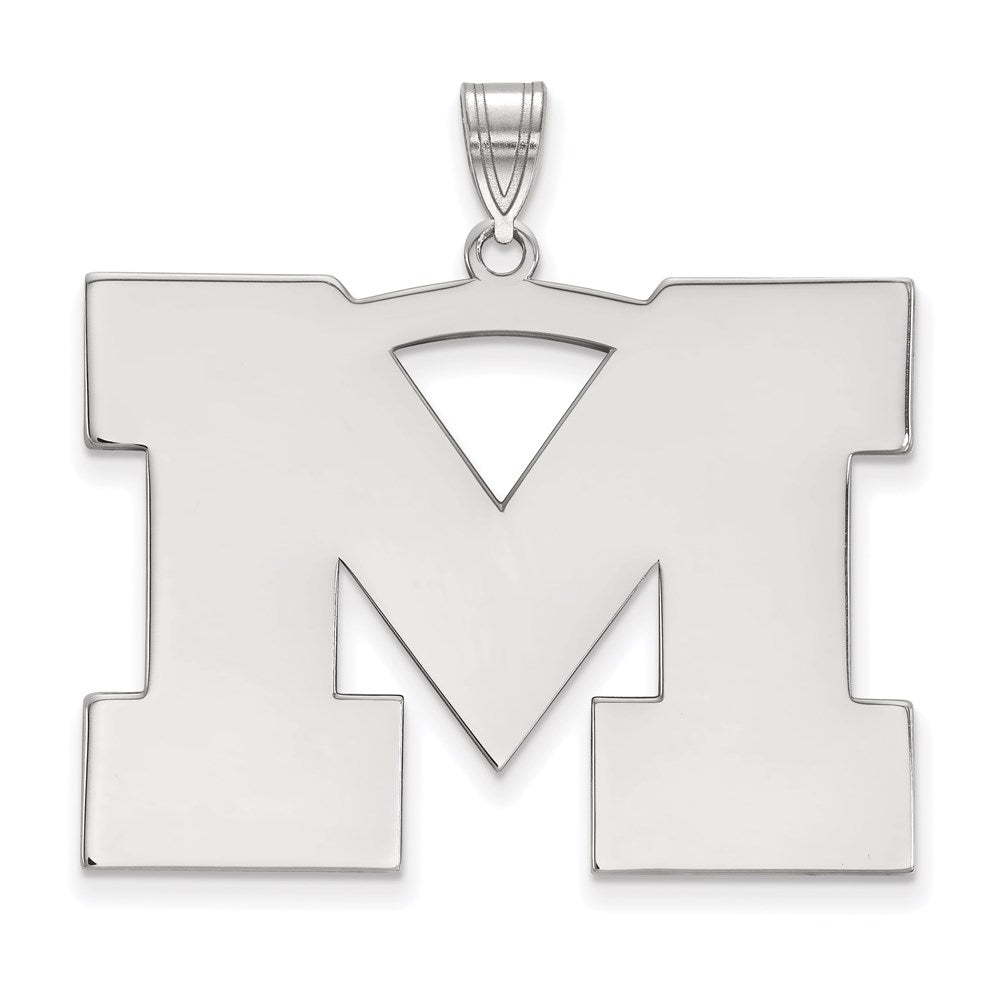 Sterlingsilber Rhodiniert Logoart University Of Michigan Buchstabe M Extra Groß Anhänger