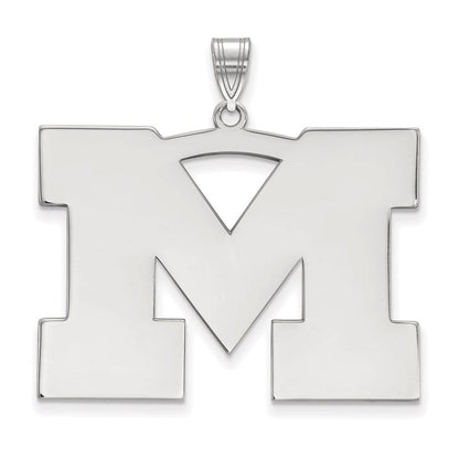 Sterlingsilber Rhodiniert Logoart University Of Michigan Buchstabe M Extra Groß Anhänger