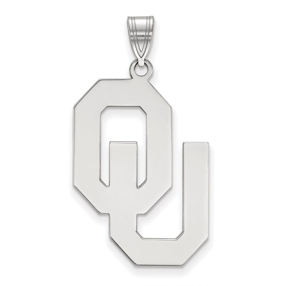 Sterlingsilber Rhodiniert Logoart University Of Oklahoma O U Extra Groß Anhänger