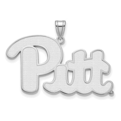 Sterlingsilber Rhodiniert Logoart University Of Pittsburgh Extra Groß Anhänger