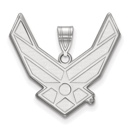 Sterlingsilber Rhodiniert Logoart U.s. Luft Kraft Xl Anhänger