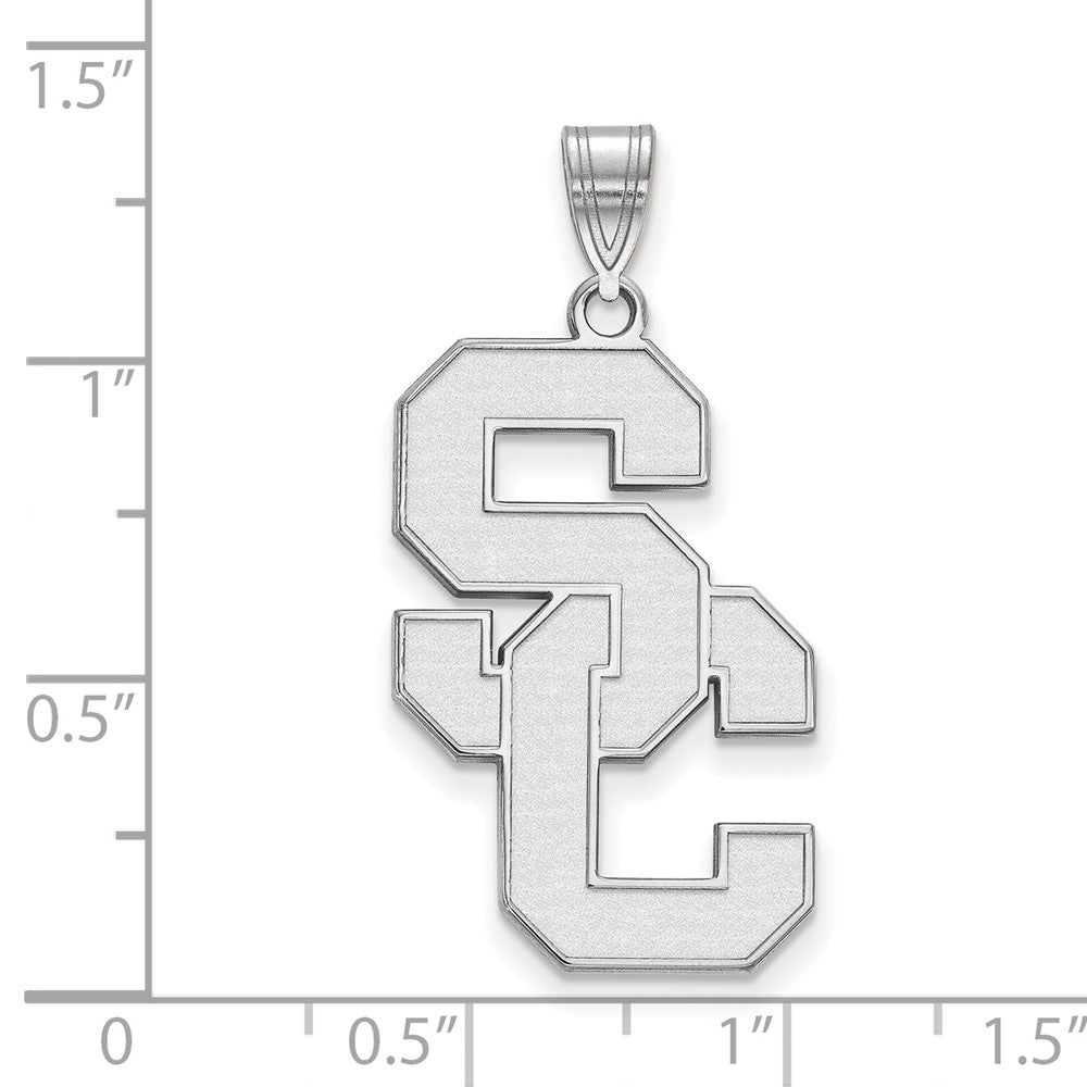 14K Weißgold University Of Southern California S C Extra Groß Anhänger
