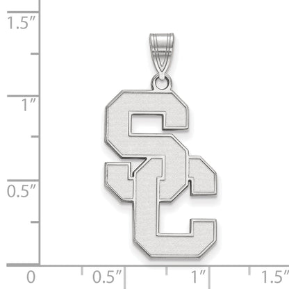 10K Weißgold University Of Southern California S C Extra Groß Anhänger