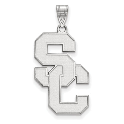 10K Weißgold University Of Southern California S C Extra Groß Anhänger