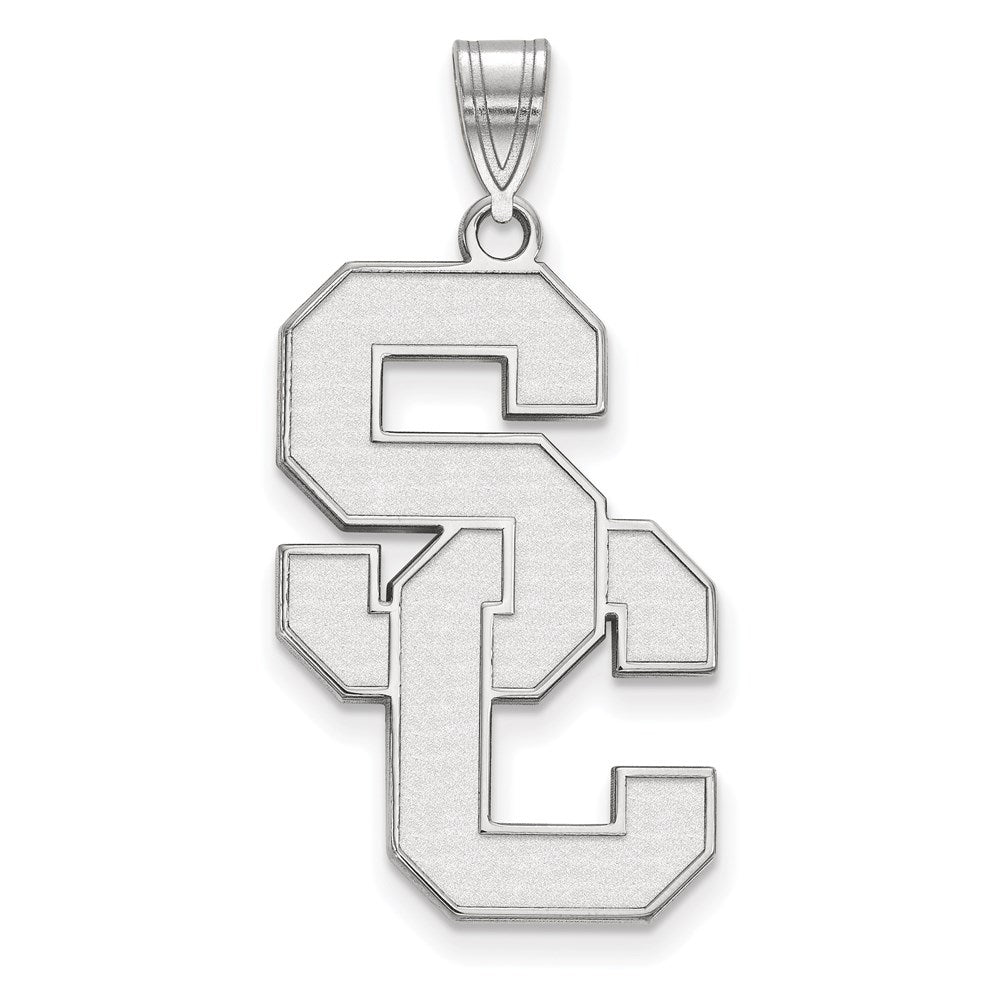 14K Weißgold University Of Southern California S C Extra Groß Anhänger