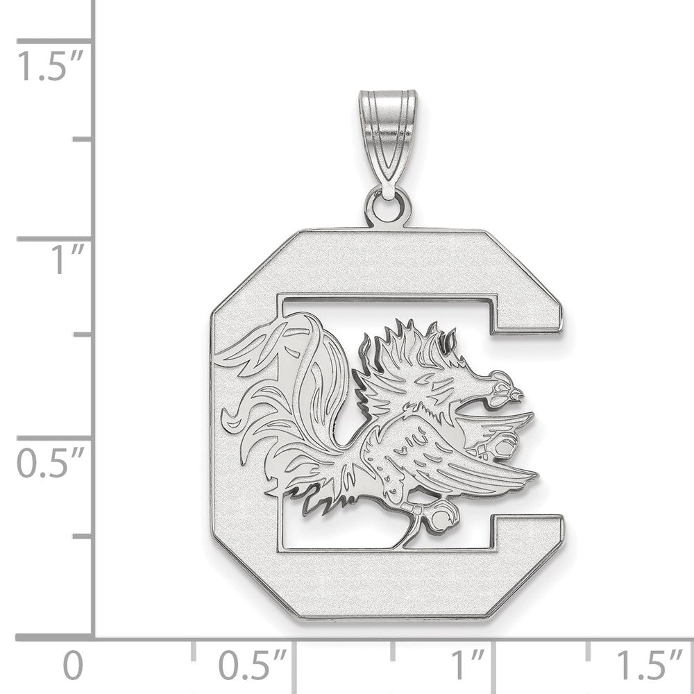 Sterlingsilber Rhodiniert Logoart University Of South Carolina Extra Groß Anhänger