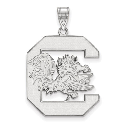 10K Weißgold Logoart University Of South Carolina Extra Groß Anhänger
