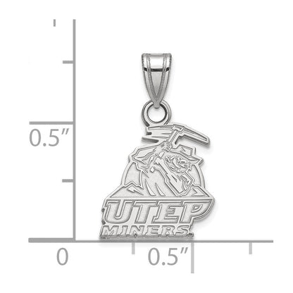 Sterlingsilber Rhodiniert Logoart University Of Texas At El Paso Miners Klein Anhänger