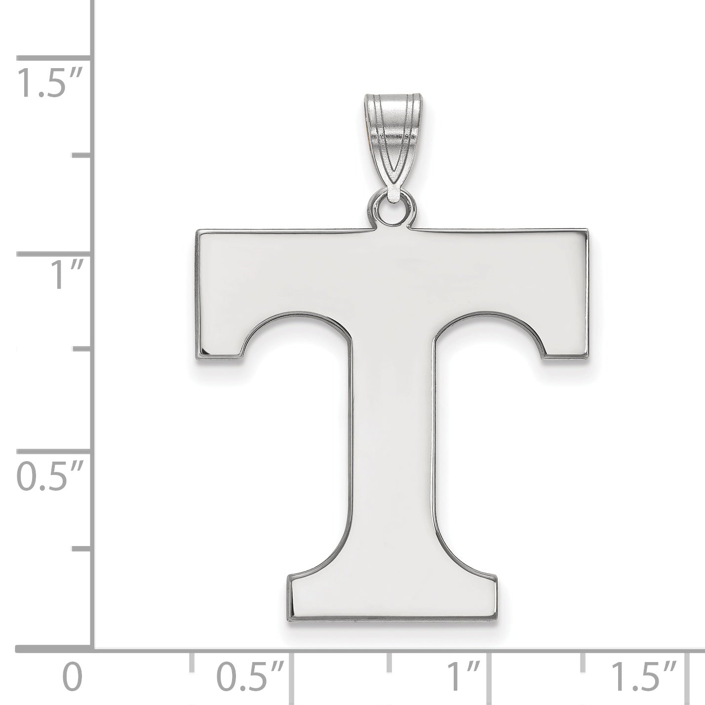 Sterlingsilber Rhodiniert Logoart University Of Tennessee Buchstabe T Extra Groß Anhänger