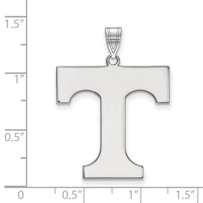 Sterlingsilber Rhodiniert Logoart University Of Tennessee Buchstabe T Extra Groß Anhänger