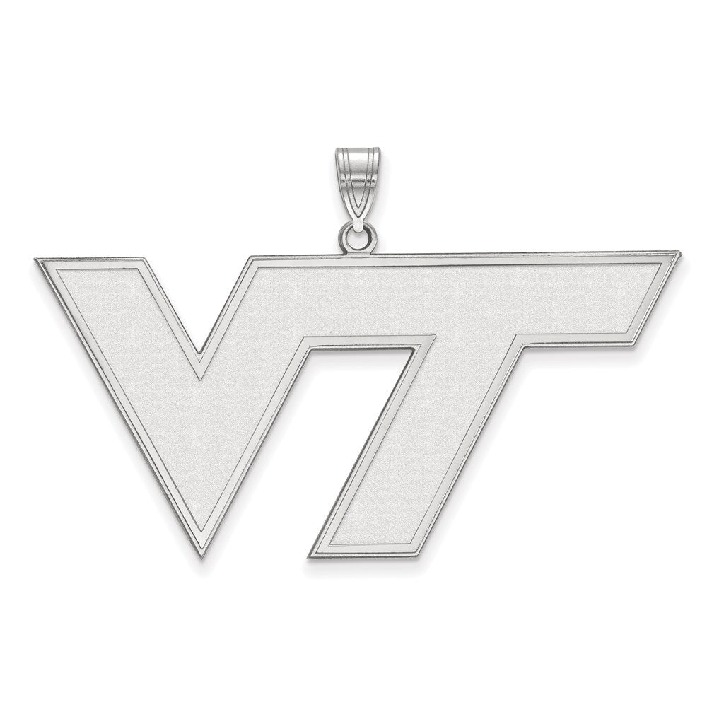 Sterlingsilber Rhodiniert Logoart Virginia Tech V T Extra Groß Anhänger