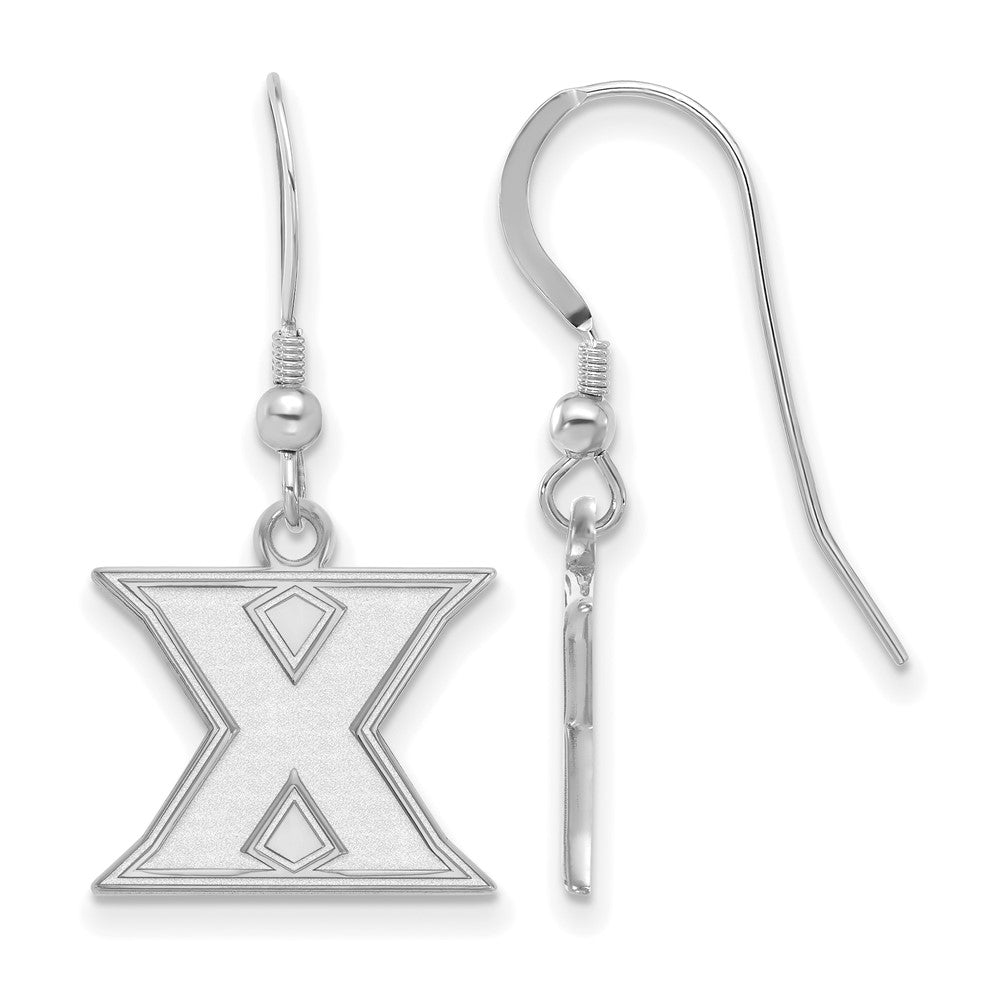 Sterlingsilber Rhodiniert Logoart Xavier University Buchstabe X Klein Hängend Draht Ohrringe
