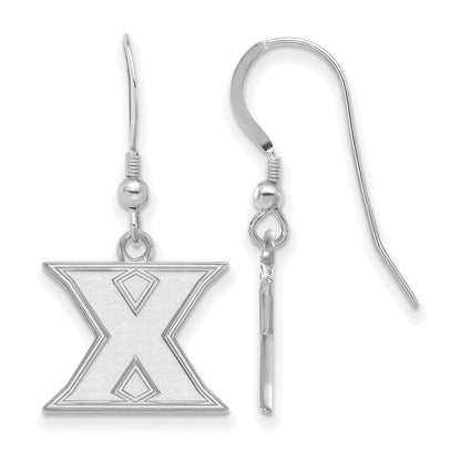 Sterlingsilber Rhodiniert Logoart Xavier University Buchstabe X Klein Hängend Draht Ohrringe