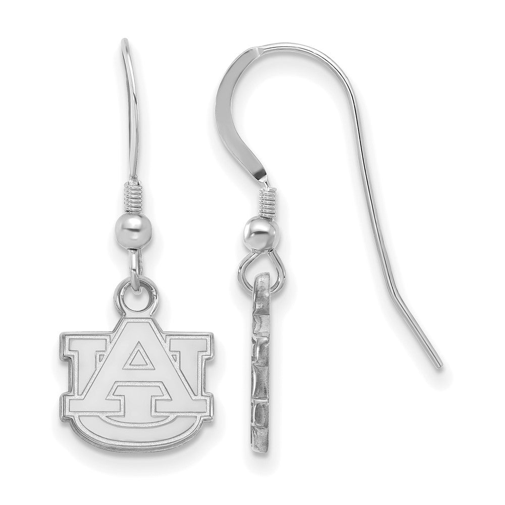 Sterlingsilber Rhodiniert Logoart Auburn University A U Extra Klein Hängend Draht Ohrringe