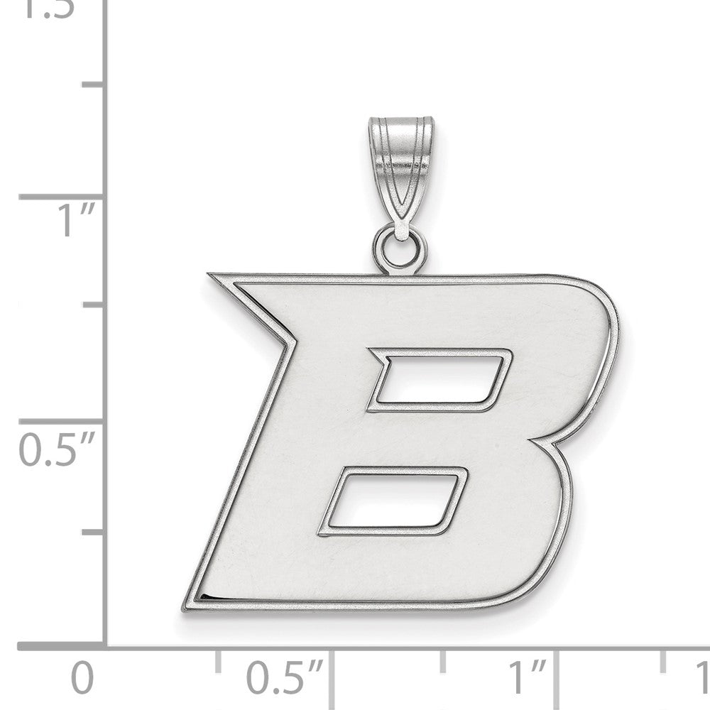 Sterlingsilber Rhodiniert Logoart Boise State University Buchstabe B Groß Anhänger