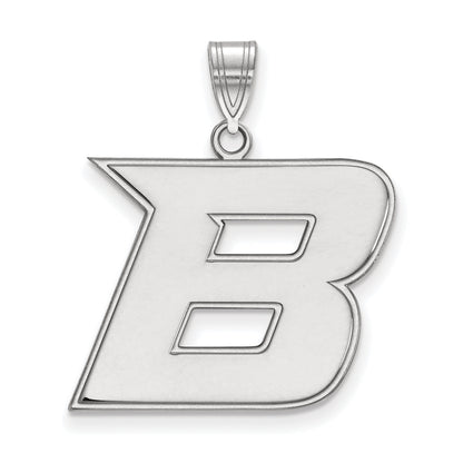 14K Weißgold Logoart Boise State University Buchstabe B Groß Anhänger
