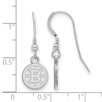 Sterlingsilber Rhodiniert Nhl Logoart Boston Bruins Extra Klein Ohrhänger